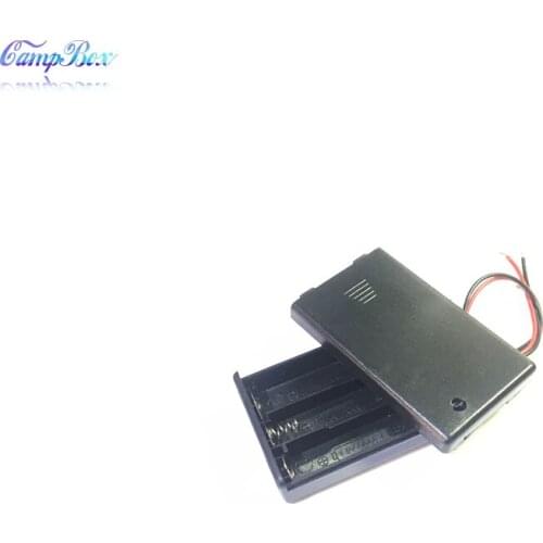 50Pcs 3xAAA Battery Case Holder Socket Wire Junction Boxes With Wires, Switch&Cover