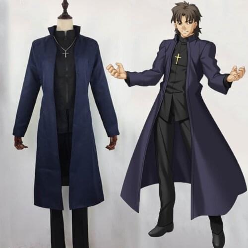Anime Fate Stay Night Cosplay Costumes Kotomine Kirei Cosplay Costume Halloween Carnival Party Game FGO Cosplay Costume