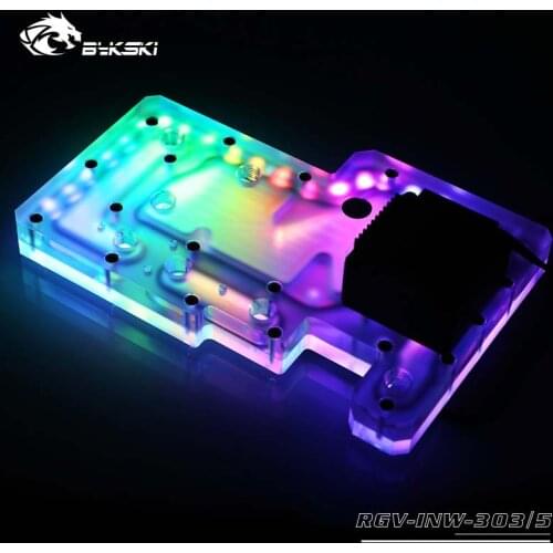 Bykski PC water cooling waterway plate channel integrated board for INWIN 303 305 Case,RBW(5V) RGV-INW-303/5