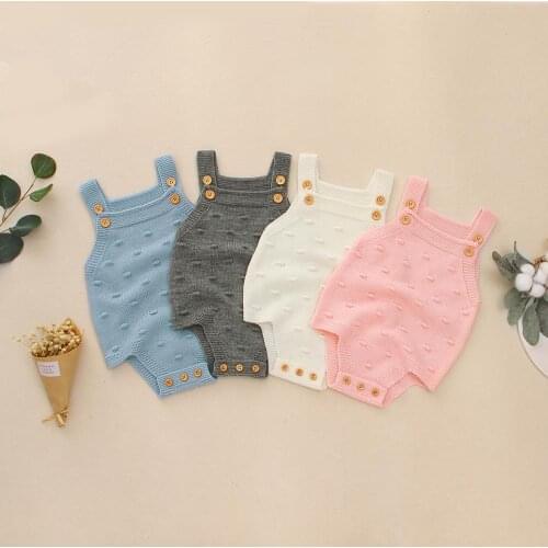 Baby Bodysuits Sleeveless Newborn Bebes Girl Onesie Tops Fashion Solid Color Toddler Kids Boys Knit Jumpsuit 0-18M Children Wear