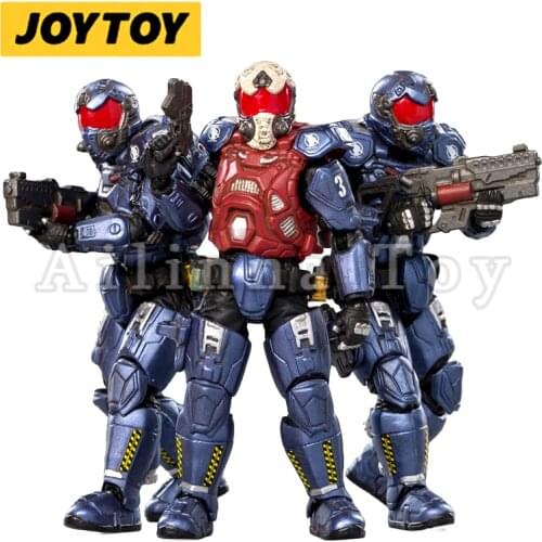 JOYTOY 1/18 3.75inch Action Figure (3PCS/SET) 03rd Legion Interstellar Trooper Anime Collection Model Toy For Gift Free Shipping