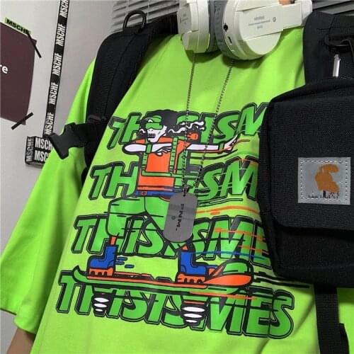 Men Tshirts Streetwear SkateboardPrinting Punk Rock Gothic Tees Shirts Harajuku Fashion Casual Short Sleeve Hip Hop Loose Tops