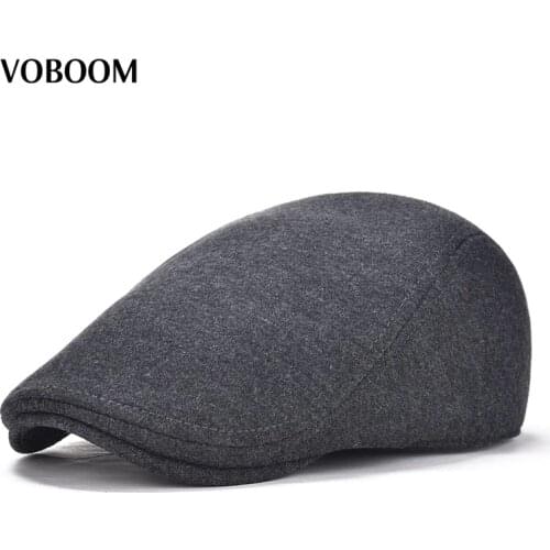 VOBOOM Cotton Men Women Soft Beret Flat Cap Driver Retro Vintage Soft Boina Casual Baker Newsboy Caps Cabbie Hat 312