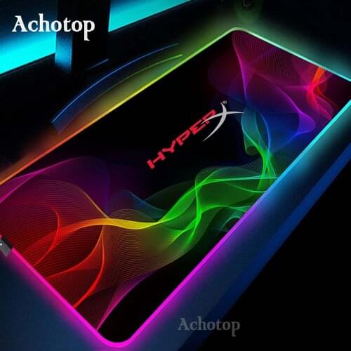HyperX Gaming Mouse Pad Computer Mousepad RGB Large Mouse Pad Gamer XXL Mouse Carpet Big Mause Pad PC Desk Play Mat with Backlit