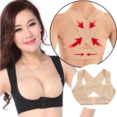 Dropshipping Women Chest Posture Corrector Support Belt Body Shaper Corset Shoulder Brace Breast Bust Shaper