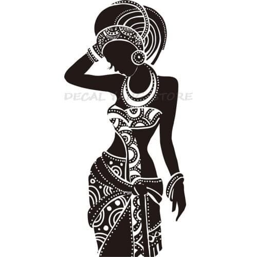 Beautiful Black Woman Wall Sticker Vinyl Art Poster Stickers African Woman Wall Decals Home Decor 1401