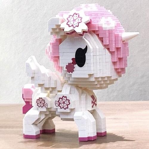 Balody Mini Blocks Cute Small Horse Model Tokidoki Anime unicorn Building Toys Juguetes Kids X'mas Gifts Girls Lovely Brinquedo