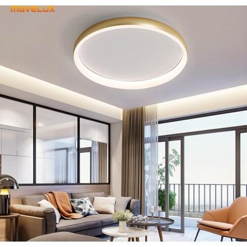 Round LED Chandelier For Living Room Dining Room Foyer Coffee Bar Villa Gallery Bedroom Kitchen Office Indoor Home Simple Lamps