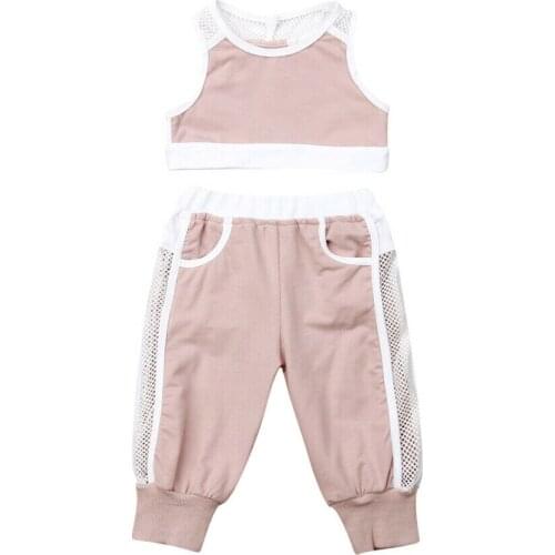 Citgeett Summer Fashion Newborn Baby Girl Summer Tank Sleeveless Tops Vest Long Pants Outfits Sportswear Cute Set