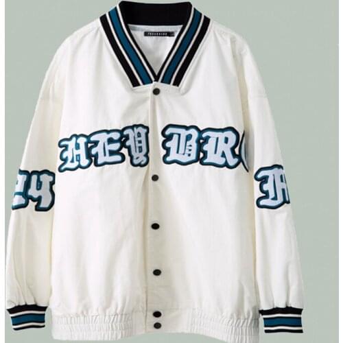 Harajuku Retro Baseball Jacket Men Hip-hop Embroidery Campus Style Oversize Jackes Streetwear Sports Couple Uniform Unisex Coats