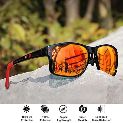 KDEAM Upscale Sport Style Polarized Sunglasses Men Women TR90 Eyeglasses Frame Square Sun Glasses Outdoor Sports Goggles UV H77