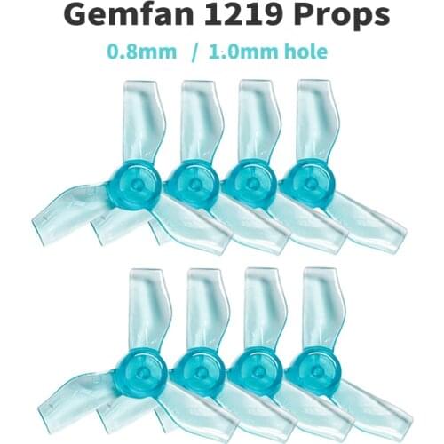 4 Pair GEMFAN 1219 31mm 0.8mm 1.0mm Hole 3blade Propeller PC Props CW CCW For 0703-1103 RC Drone FPV Racing Drone