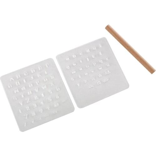 3Pc DIY English Letter Leather Stamp Template Letter Number Leathercarft Stamping Tools Alphabet Stamps Handle Punch Kit