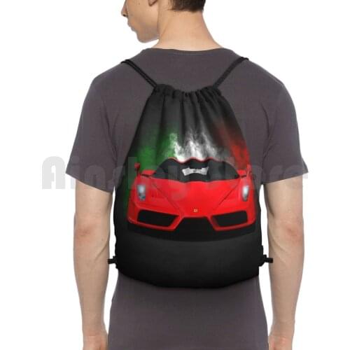 The Face Backpack Drawstring Bags Gym Bag Waterproof Supercar Super Car Car Cars Classic Car Sports Car Italian Transport