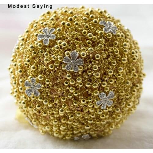 7 Colors Gold Artificial flowers Wedding Bouquets 2017 New Fashion Romantic Wedding Bridesmaid brooch Bouquets Wedding Accessies