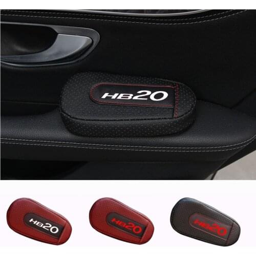 High Quality Leather Leg Cushion Knee Pad Car Door arm pad Interior Car Accessories For Hyundai Hb20