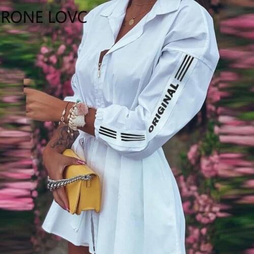 Women Shirt Dress Brief Patchwork Pleated Zipper Long Sleeve Dress Elegant Fashion Chic Dress