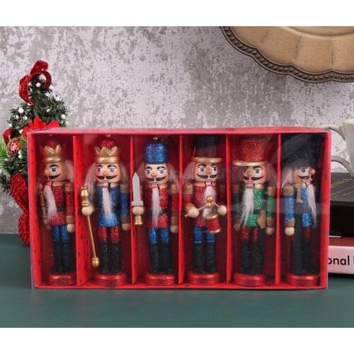 Boe Narodzenie 12.5cm Nutcracker Puppet Christmas Decor Flash Nutcracker Soldier Home Ornaments