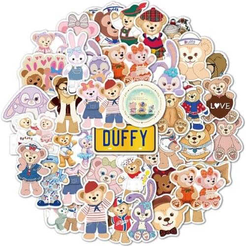 10/40Pcs Duffy bear Graffiti Waterproof Skateboard Travel Suitcase Phone Laptop Luggage Stickers DIY Kids Girl Toys