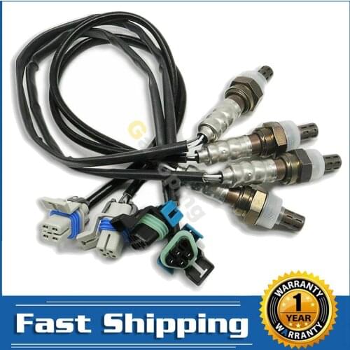 4pcs O2 Oxygen Sensor for Chevrolet Silverado 2500 HD GMC Yukon XL 1500 2500 6.0L 2005 2006 Upstream Downstream 4Wires Lambda