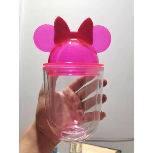400mlCreativetravel mug, with reusable straws, smoothie plastic ice tumbler double wall ice cold drink coffee juice teacu