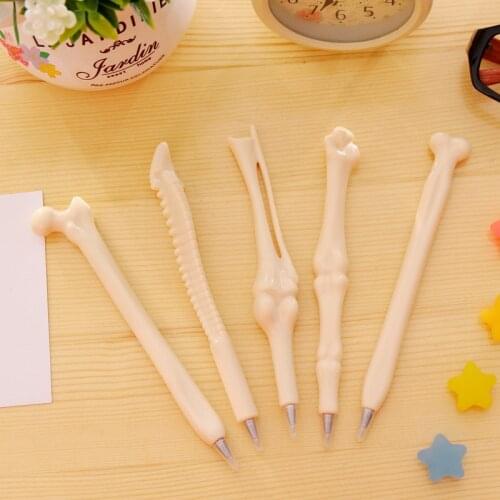 50 Pcs/lot Creative Bone Shape Ballpoint Pens Funy Ball Pen for Kids Gift Korea Stationery School Office Supply Escolar