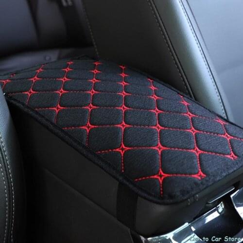 Leather Car Armrest Mat Auto Armrest Waterproof Protector Universal Interior Armrests Storage Box Mats Dust-proof Cushion Cover