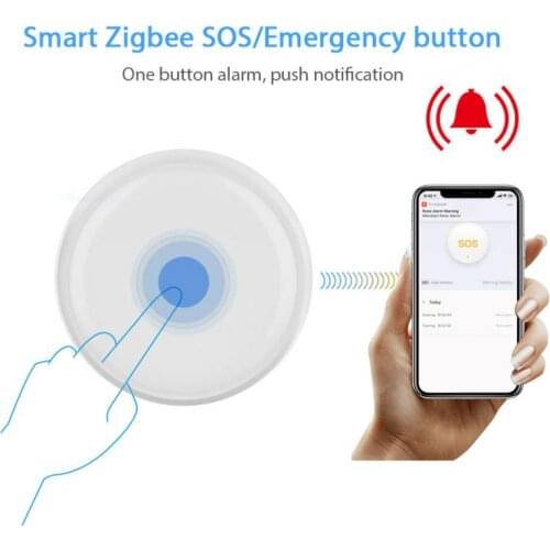 Tuya Zigbee Wireless Remote Call Button SOS Emergency Button SOS Call For Kids Children Smart Home Household Linkage With Home