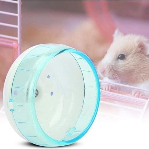 Hamster Running Disc Toy Silent Rotatory Jogging Wheel Pet Sports Wheel Toys 2 Colors Mouse Running Disc Toy Cage Accessories