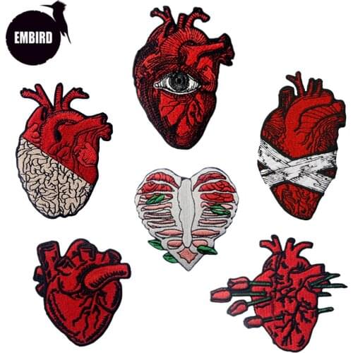 Embird patch Embroidered patches embroidery Red Heart ceo-friendly handmade 3D iron on patch for clothing jeans patches