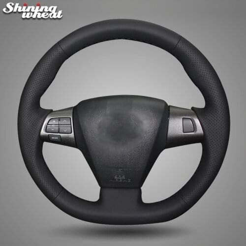 BANNIS Genuine Leather Car Steering Wheel Cover for Toyota Corolla 2011 2012 2013 RAV4 2011 2012