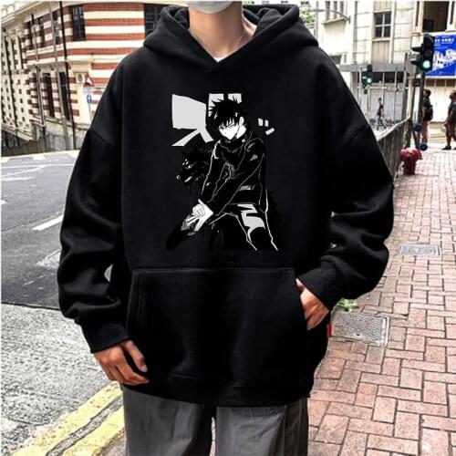 Popular Japan Anime Hoodies Jujutsu Kaisen Fushiguro Megumi Harajuku Hooded Tops Streetwear Hip Hop Printing Men Cool Hoodies