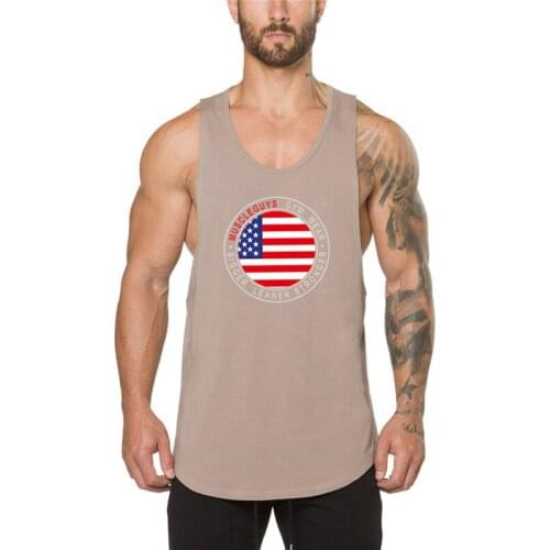 Brand Fashion Workout Gyms Clothing Singlet Vest Canotte Bodybuilding Stringer Tank Top Men Fitness Muscle Guys Sleeveless Shirt