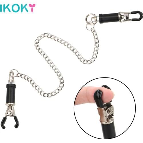 Metal Nipple Clamps Bondage Chain Sex Tools For Couples Adults Erotic Toys Games Accessories Couples Tools Women Sextoys Shop