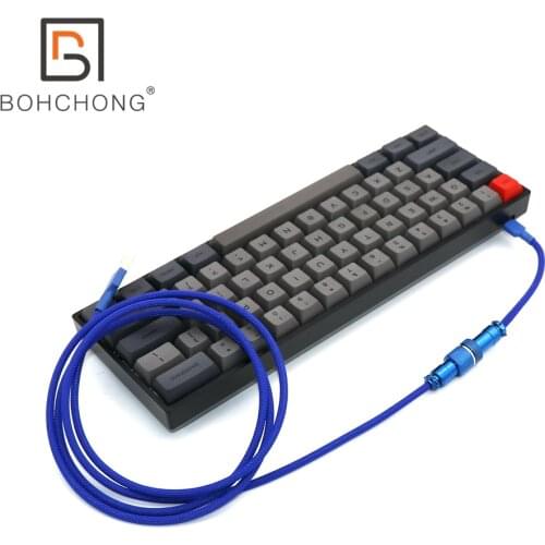 Single Sleeved USB TYPE C Mini Micro Cable for Mechanical Keyboard With Colorful GX12 Aviator