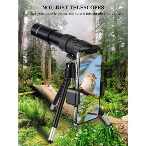 TOLON 10-300X40 Professional Monocular Super Zoom Telescope HD BAK4- Prism Eyepiece Quality Portable Binoculars for Camping