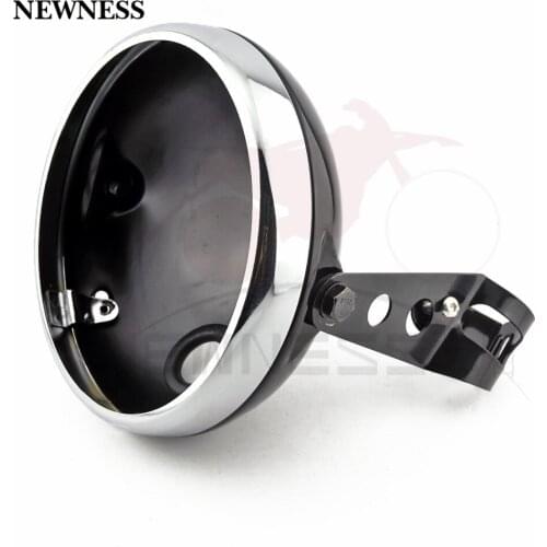 Motorcycle 7 INCHES Headlight Bracket Clamp Headlamp Fork Tube Holder Shell Bucket For Harley Chopper Bobber Cafe Racer