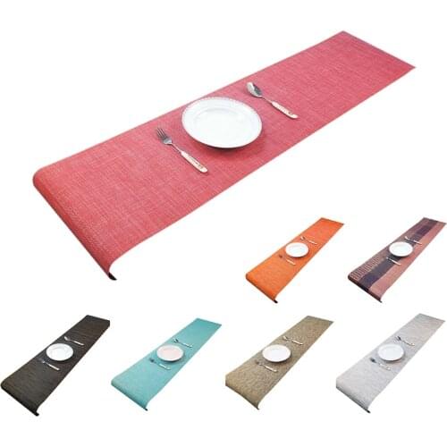 New PVC Table Runner Waterproof Table Runners Home Textile Table Runners for Party Restaurant Decor Placemat Tablecloth