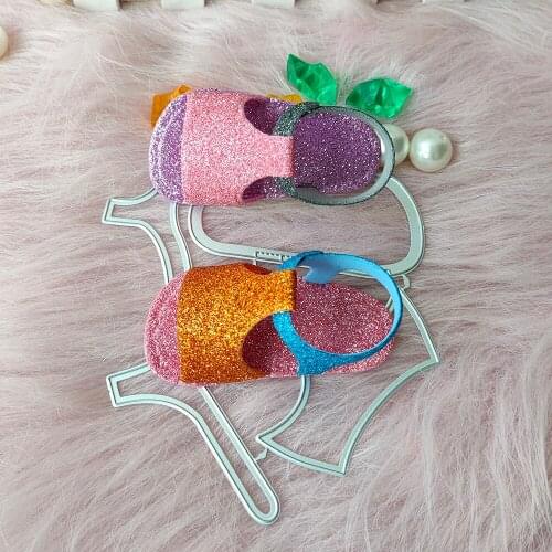 New Childrens slippers metal cutting die mould scrapbook decoration embossed photo album decoration card making DIY handicrafts