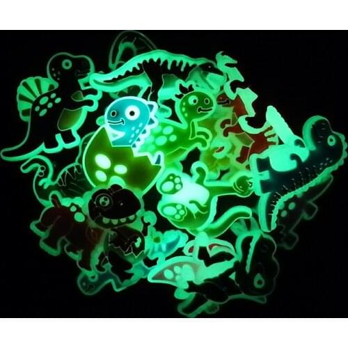 1pcs Dinosaurs Fluorescence PVC Shoe Charms Glowing in the Dark Accessories Shoe Decorations Ornaments Kids Gift