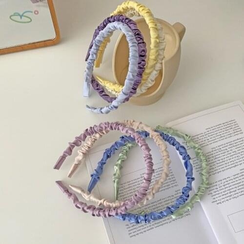 Headbands For Women Girls Korean Slim Fabric Hair Bands Accessories Fashion Solid Adult Diademas Bandeau Cheveux Wholesale