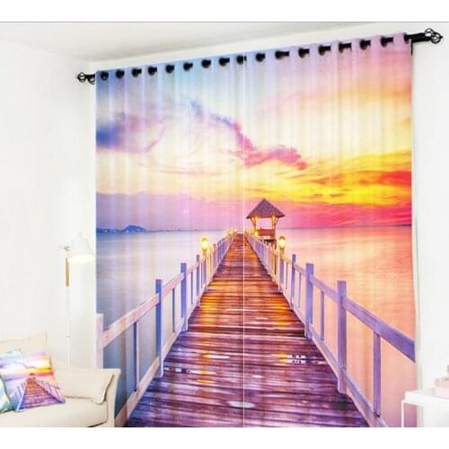 Curtains for kitchen Luxury office Bedroom 3D Window Curtain living room decorate Oriental Sun Cortina Drapes Rideaux pillowcase