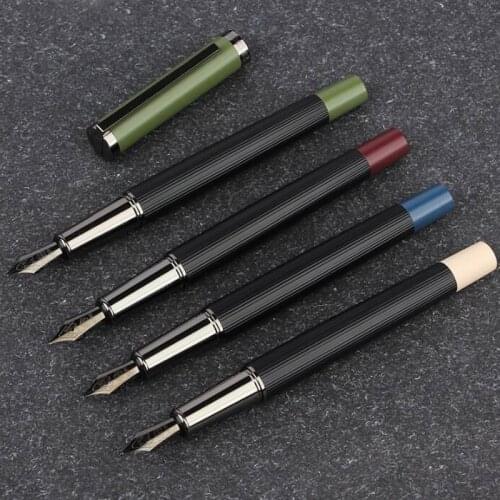 High Quality Hero 6192 Fountain Pen Metal Gun Gray Matte Black Nib School Student Office Stationery New Gift