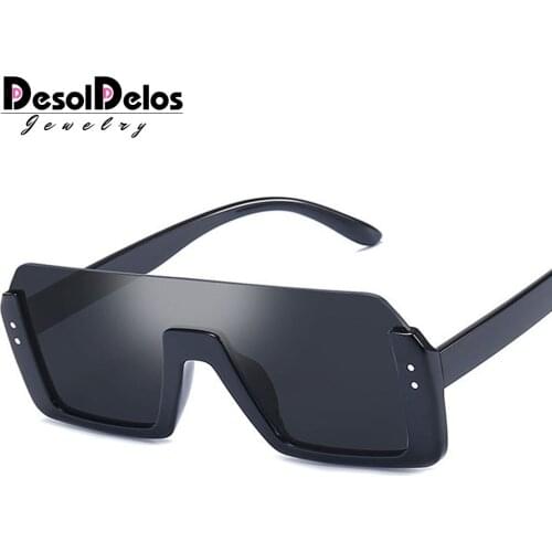 2019 New Square Half frame Sunglasses Women Rectangle Unisex Sun Glasses for Man Luxury Brand Ladies Mirror Gafas Shades