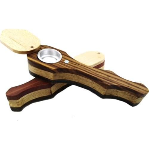 Fashion Smoke Creative Redwood Undulations Rotation Pipes Portable Creative Smoking Pipe Herb Tobacco Pipe Wood Mouthpiece