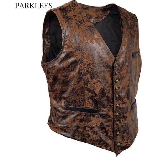 Vintage Mens Suede Suit Vest Retro Single Breasted Sleeveless Waistcoat Men Casual Slim Male Vests Gilet Homme Chalecos Hombre