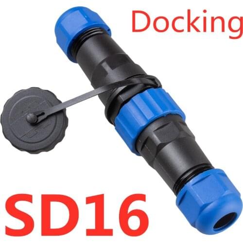 Waterproof aviation plug socket connector male and female butt connector SD16-2-3-4-5-6-7-9 core IP68