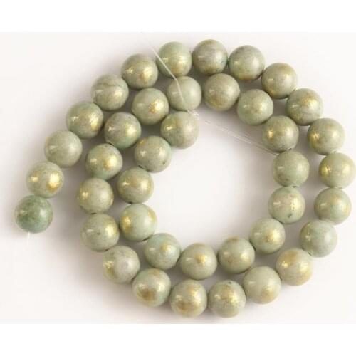 Green Lapis Lazuli Jades Natural Stone Beads Round Loose Spacer Beads For Jewelry Making Diy Perles Bracelet 4 6 8 10 12mm 15"