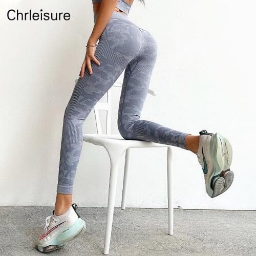 CHRLEISURE Women Workout Leggings Seamlesss Camouflage High Waist Hip Lift Gym Legging Fitness Breathable Skinny Women leggins