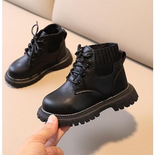 2021 Winter Autumn Children Boots Waterproof Baby Fashion Sneaker Kids Snow Boots Boys Girls Martin boots Fur Casual Shoes